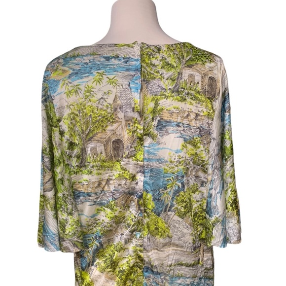 Vintage homemade flowy house dress with pocket - flexible size up to xl - Picture 4 of 7